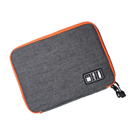 Double Layer Digital Storage Bag Data Cable Finishing Bag Elastic Waterproof Portable Electronic Storage Bag, Size:24x16x3.5cm(Gray) - Other by PMC Jewellery | Online Shopping South Africa | PMC Jewellery | Buy Now Pay Later Mobicred