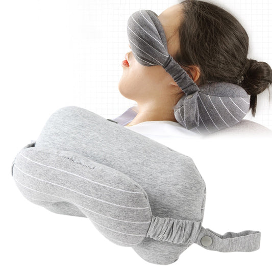 Business Travel Portable Pillow Eye Protection(Light Grey) - Cushions & Pillows by PMC Jewellery | Online Shopping South Africa | PMC Jewellery | Buy Now Pay Later Mobicred