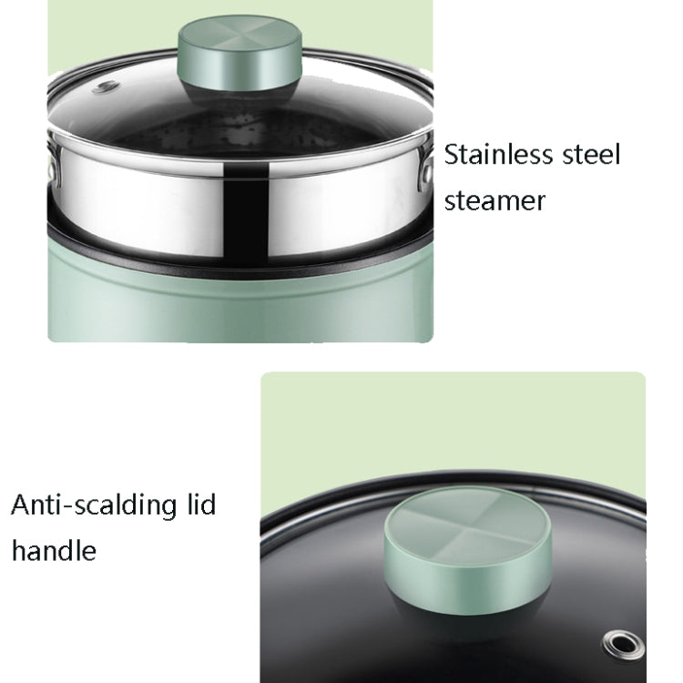 Multi-Function Electric-Cooker Mini Dormitory Student Cooking Rice Stir Frying Non-Stick Pot, 110V US Plug, Colour: White Smart Single Pot(1.7L) - free shipping - PMC TechLife - Order now!