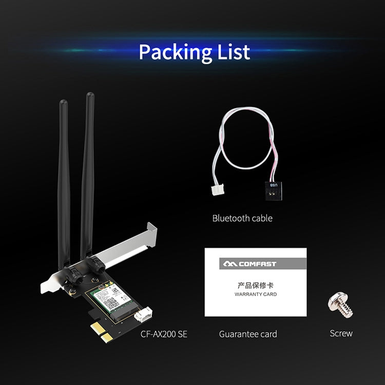 CF-AX200 SE 3000Mbps PCI-E Dual Band Frequency Bluetooth Wireless Network Card - free shipping - PMC Jewellery - Order now!