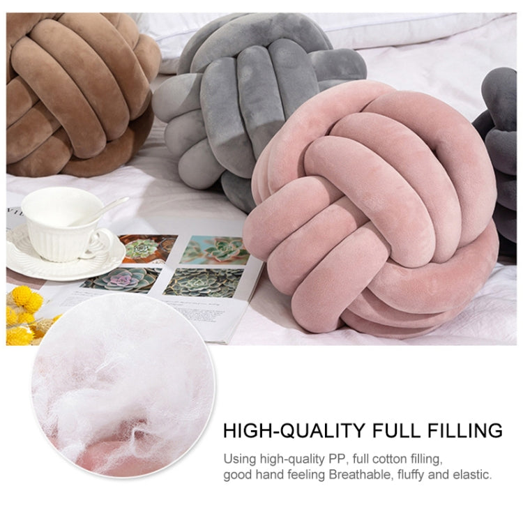 Hand-Made Knotted Ball Pillow, Size: Diameter: 25~30cm(Dark Gray) - Cushions & Pillows by PMC TechLife | Online Shopping South Africa | PMC TechLife | Buy Now Pay Later Mobicred