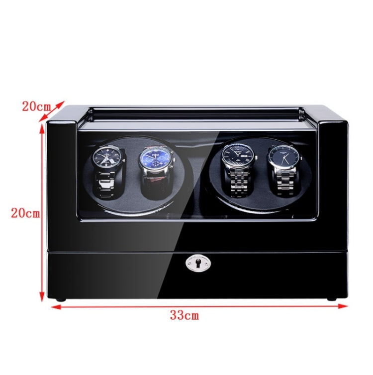 Electric Motor Rotating Watch Box Automatic Mechanical Watch Shaker, US / EU / UK Plug(Black + Camel Flannel) - free shipping - PMC TechLife - Order now!