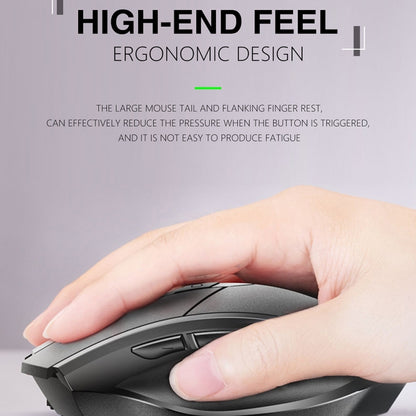 Inphic A1 6 Keys 1000/1200/1600 DPI Home Gaming Wireless Mechanical Mouse, Colour: Black Wireless+Bluetooth 4.0+Bluetooth 5.0 - Wireless Mice by Inphic | Online Shopping South Africa | PMC Jewellery | Buy Now Pay Later Mobicred