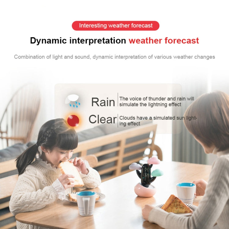 Cloud Weather Time Light Multifunctional Smart Induction Child Wake Up Alarm Clock(White) - Novelty Clock by PMc TechLife | Online Shopping South Africa | PMc TechLife | Buy Now Pay Later Mobicred