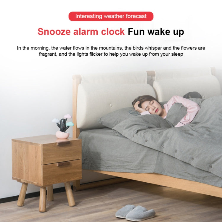 Cloud Weather Time Light Multifunctional Smart Induction Child Wake Up Alarm Clock(Pink) - Novelty Clock by PMc TechLife | Online Shopping South Africa | PMc TechLife | Buy Now Pay Later Mobicred