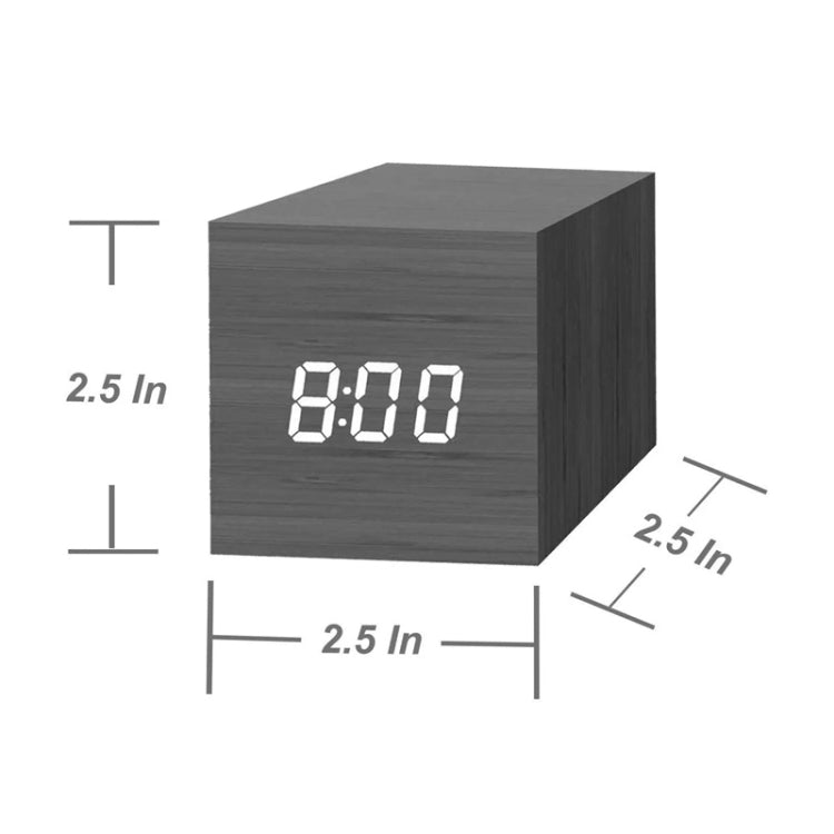 Multicolor Sounds Control Wooden Clock Modern Digital LED Desk Alarm Clock Thermometer Timer White Red - Alarm Clocks by PMc TechLife | Online Shopping South Africa | PMc TechLife | Buy Now Pay Later Mobicred