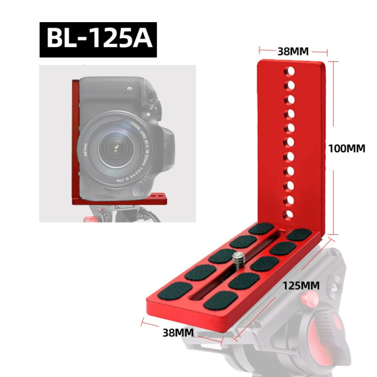 125A Red Vertical Shoot Quick Release L Plate Bracket Base Holder - L-Bracket by PMC TechLife | Online Shopping South Africa | PMC TechLife | Buy Now Pay Later Mobicred