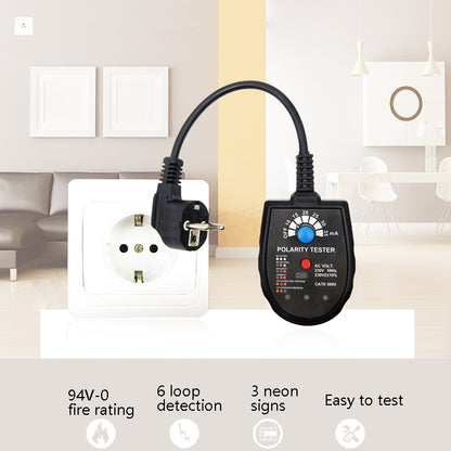 S2001 Socket Phase Detector Multi-Function Three-Phase Loop Socket Circuit Leakage Detector, EU Plug - Current & Voltage Tester by PMC Jewellery | Online Shopping South Africa | PMC Jewellery | Buy Now Pay Later Mobicred