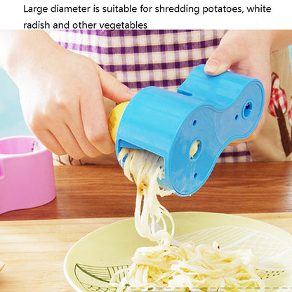 2 PCS Multifunctional Spiral Double-Headed Grater With Sharpener Kitchen Gadgets(Blue) - Cutter & Peeler by PMC Jewellery | Online Shopping South Africa | PMC Jewellery | Buy Now Pay Later Mobicred