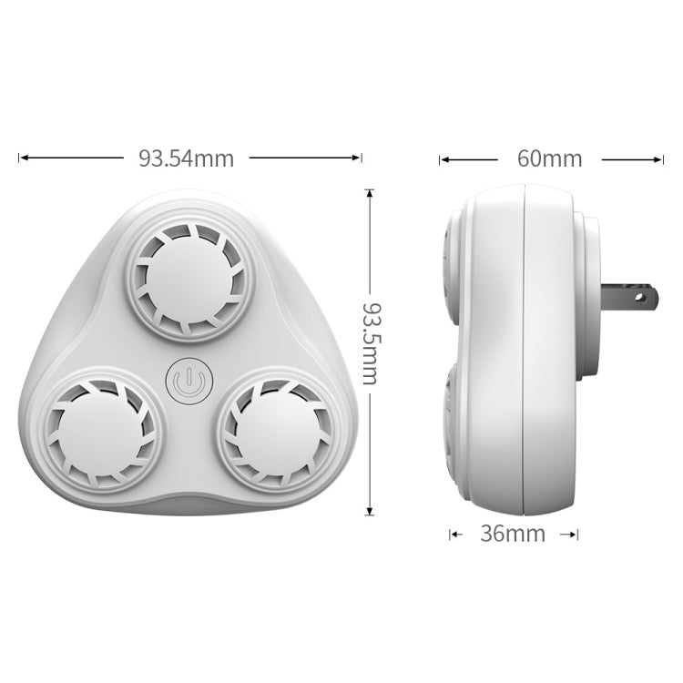 BG310 3-Horn Ultrasonic Automatic Frequency Conversion Mouse Repeller/Insect Repellent/Mosquito Repellent, Product specifications: EU Plug 220V(Black) - free shipping - PMC TechLife - Order now!