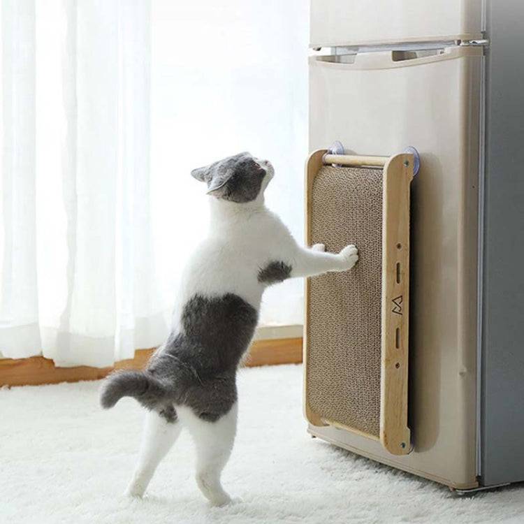 Solid Wood Vertical Cat Claw Board Corrugated Sofa Anti-Scratch Cat Toy(Primary Color) - free shipping - PMc TechLife - Order now!