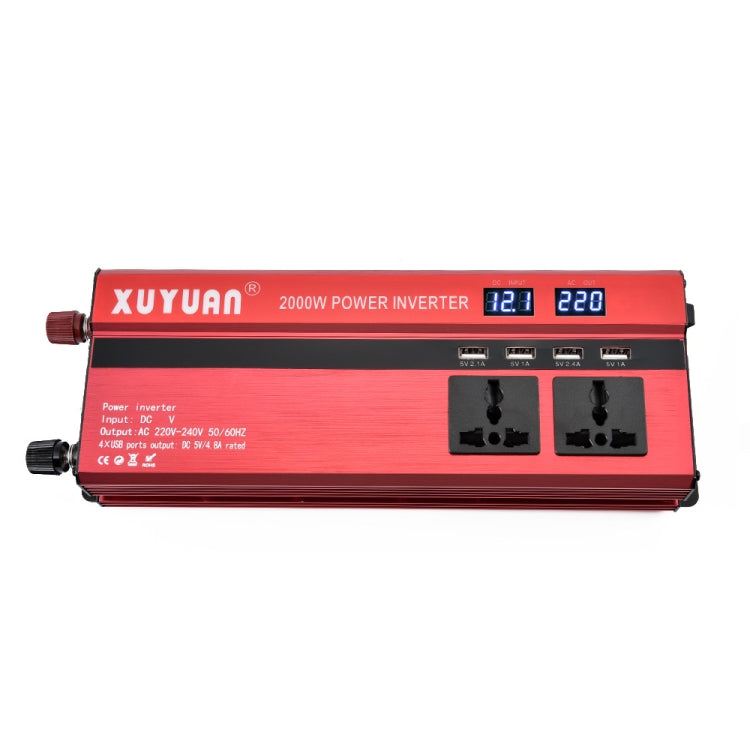 XUYUAN 2000W Car Inverter with USB Display Converter, Specification: 24V to 220V -  by Car Inverter | Online Shopping South Africa | PMC Jewellery | Buy Now Pay Later Mobicred