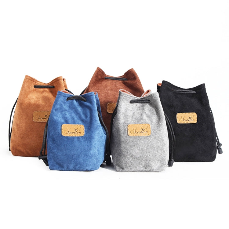 S.C.COTTON Liner Shockproof Digital Protection Portable SLR Lens Bag Micro Single Camera Bag Square Brown S - free shipping - PMC TechLife - Order now!