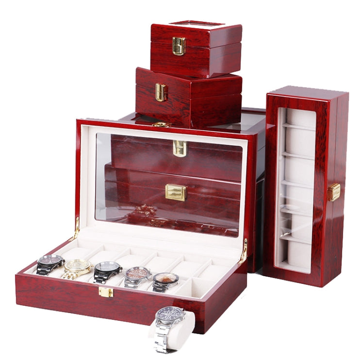 Wooden Baking Paint Watch Box Jewelry Storage Display Box(5-bit Paint) - free shipping - PMc TechLife - Order now!