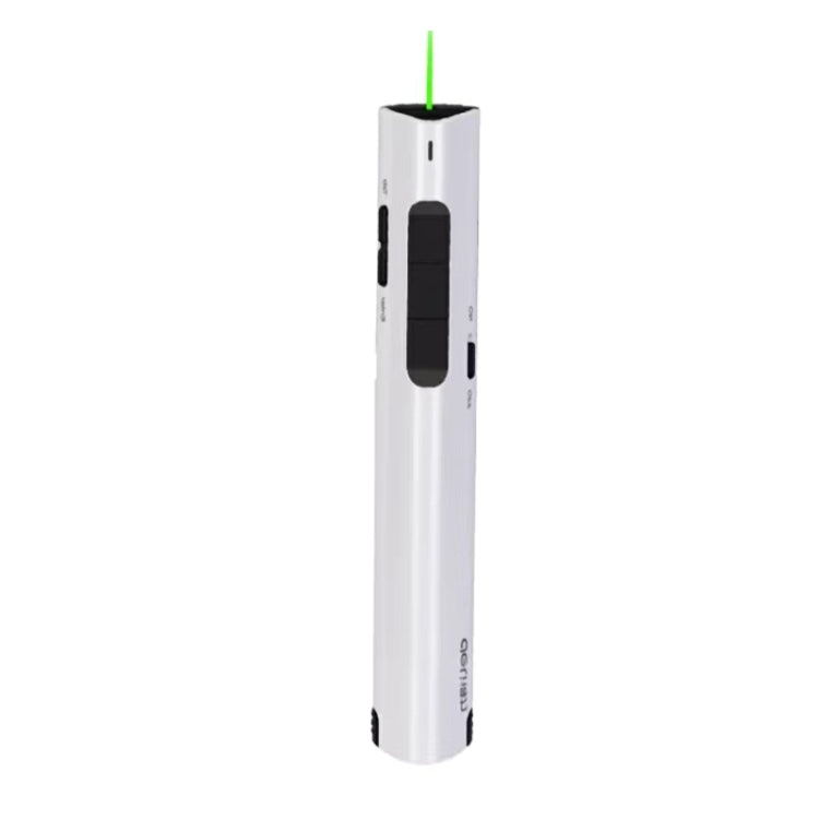 Deli 2.4G Flip Pen Business Presentation Remote Control Pen, Model: 2801G White (Green Light) -  by Deli | Online Shopping South Africa | PMC Jewellery | Buy Now Pay Later Mobicred