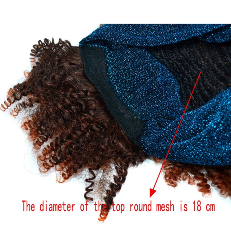Headscarf Wig Black Gradient Small Curly Wig Explosive Headgear, Colour: 11.TJF4-1B# - free shipping - PMC TechLife - Order now!