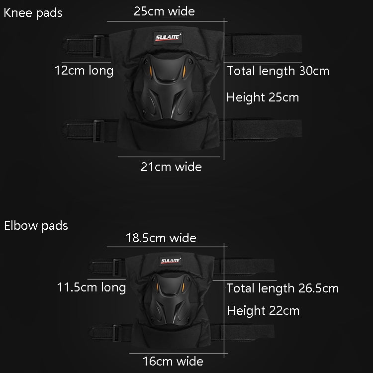 SULAITE Motorcycle Riding Equipment Protective Gear Off-Road Riding Anti-Fall Protector, Specification: Knee Pads - Protective Gear by SULAITE | Online Shopping South Africa | PMC TechLife | Buy Now Pay Later Mobicred