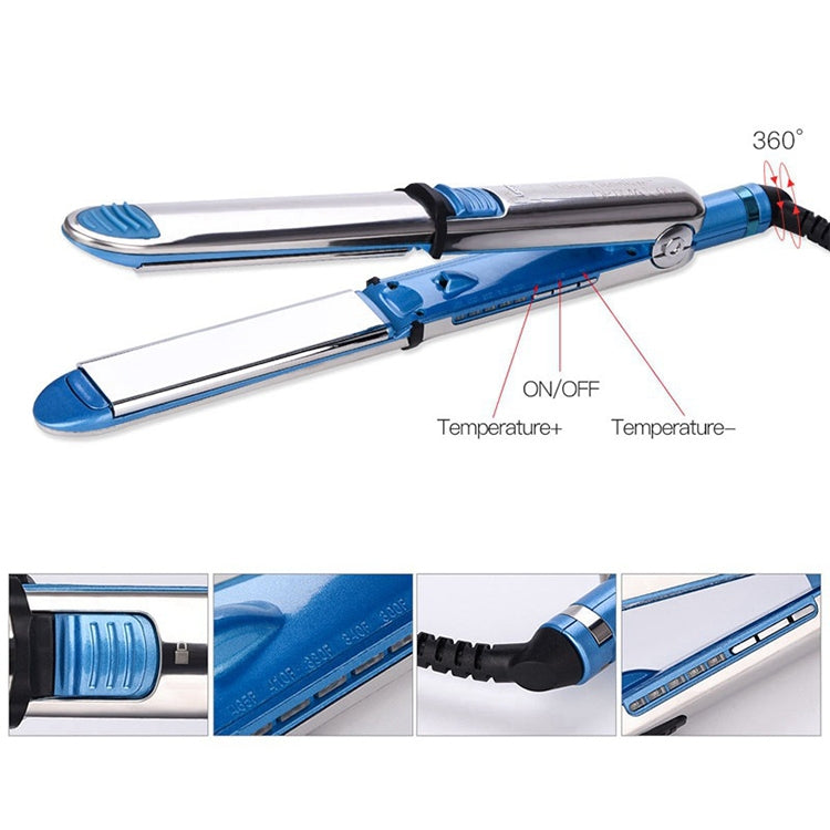 2 in 1 Titanium Hair Straighter Curler Iron(Blue) - free shipping - PMC TechLife - Order now!