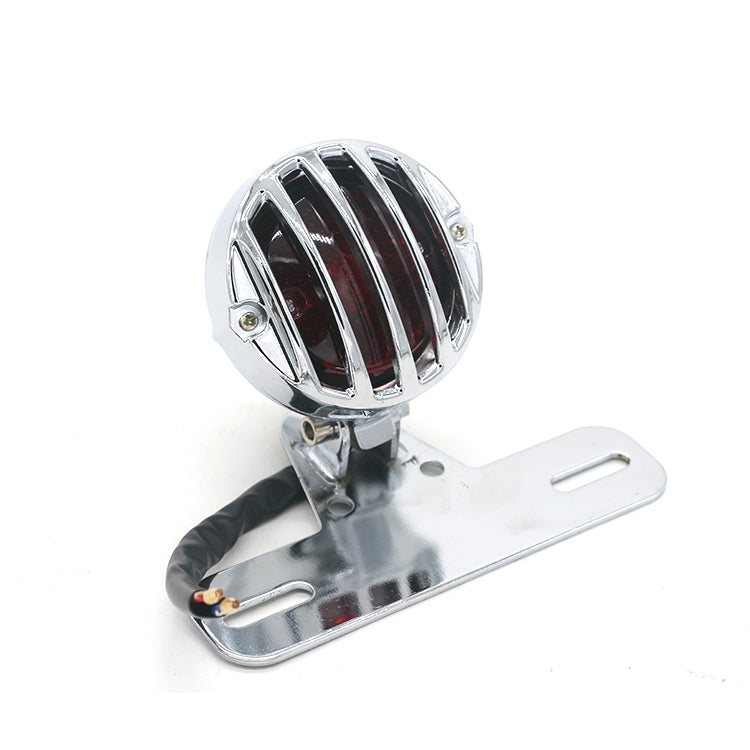 Universal Retro Waning Tail Light Motorcycle Modified Rear Tail Light Brake Light(Silver) - Signal Lights by PMC TechLife | Online Shopping South Africa | PMC TechLife | Buy Now Pay Later Mobicred
