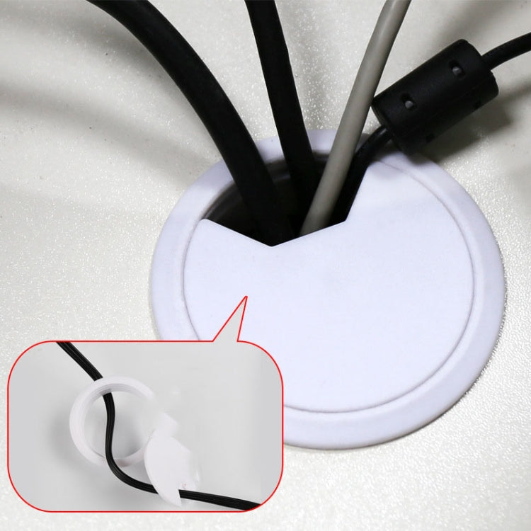 20 PCS ABS Plastic Round Cable Box Computer Desk Cable Hole Cover, Specification:  50mm (White) - Furniture Accessories by PMC TechLife | Online Shopping South Africa | PMC TechLife | Buy Now Pay Later Mobicred