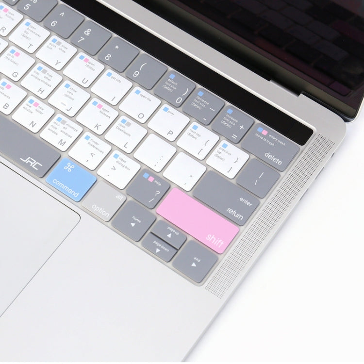 JRC English Version Colored Silicone Laptop Keyboard Protective Film For MacBook Pro 15.4 inch A1707 & A1990 (with Touch Bar)(Soothing Color) - Keyboard Protector by JRC | Online Shopping South Africa | PMC Jewellery | Buy Now Pay Later Mobicred