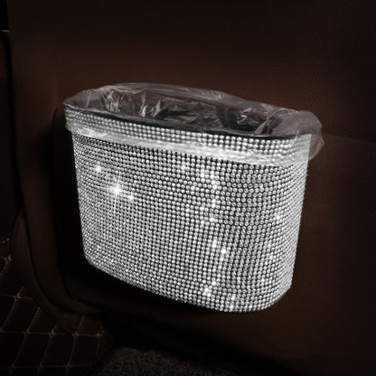 Car-Studded Trash Can Personality Car Hanging Trash Bag Multi-Function Car Storage Box(Colorful Diamonds) - Stowing Tidying by PMC Jewellery | Online Shopping South Africa | PMC Jewellery | Buy Now Pay Later Mobicred