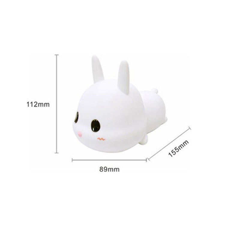 Cute Rabbit Pet Night Light Bedside Nursing Eye Protection Children Sleeping Silicone Lamp(Press Version) - Night Lights by PMc TechLife | Online Shopping South Africa | PMc TechLife | Buy Now Pay Later Mobicred
