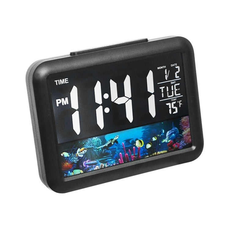 Color Screen Children Electronic Alarm Clock LCD Bedside Alarm Clock(Black Shell Turtle) - Alarm Clocks by PMc TechLife | Online Shopping South Africa | PMc TechLife | Buy Now Pay Later Mobicred