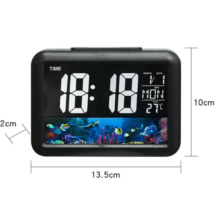 Color Screen Children Electronic Alarm Clock LCD Bedside Alarm Clock(Black Shell Turtle) - Alarm Clocks by PMc TechLife | Online Shopping South Africa | PMc TechLife | Buy Now Pay Later Mobicred