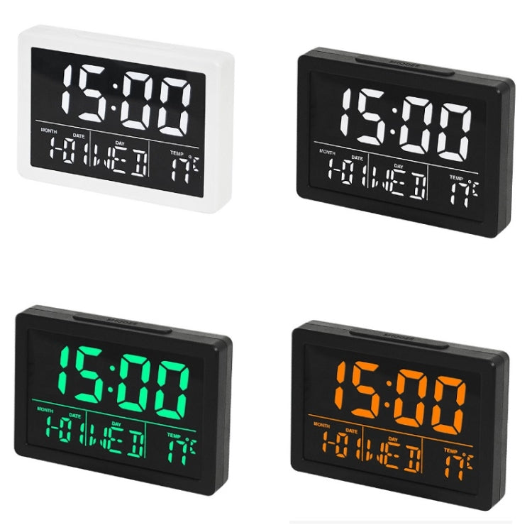Large Screen LED Clock Bedside Multifunctional Electronic Alarm Clock(White Shell White Light) - Alarm Clocks by PMc TechLife | Online Shopping South Africa | PMc TechLife | Buy Now Pay Later Mobicred