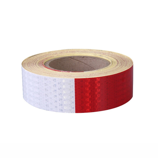 Red And White Car Reflective Film Annual Inspection Of The Car Body Stickers Road Reflective Barlights, Specification: A Roll - Reflective Material by PMC Jewellery | Online Shopping South Africa | PMC Jewellery | Buy Now Pay Later Mobicred