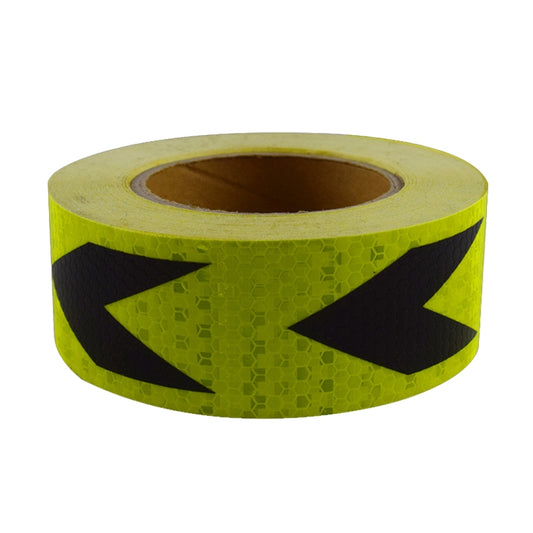 PVC Crystal Color Arrow Reflective Film Truck Honeycomb Guidelines Warning Tape Stickers 5cm x 25m(Green Black) - Reflective Material by PMC Jewellery | Online Shopping South Africa | PMC Jewellery | Buy Now Pay Later Mobicred