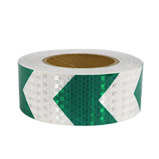 PVC Crystal Color Arrow Reflective Film Truck Honeycomb Guidelines Warning Tape Stickers 5cm x 25m(White Green) - Reflective Material by PMC Jewellery | Online Shopping South Africa | PMC Jewellery | Buy Now Pay Later Mobicred