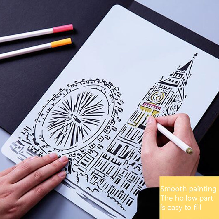 6 White House Construction Series Painting Template Theme City A4 Label Template - Art Supplies by PMC TechLife | Online Shopping South Africa | PMC TechLife | Buy Now Pay Later Mobicred