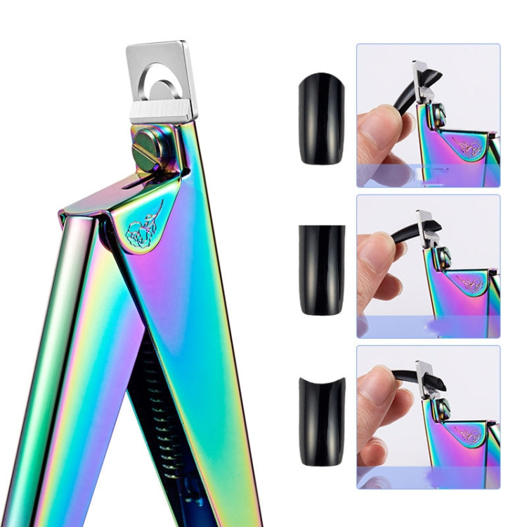 Nail Word Cut French U-Shaped Cut Fake Nail Cut Stainless Steel Nail Knife, Color Classification: Colorful Titanium 1 - Nail Clipper by PMC Jewellery | Online Shopping South Africa | PMC Jewellery | Buy Now Pay Later Mobicred