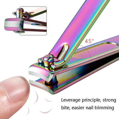 Black Color Titanium Nail Shear Exfoliating Manicure Tool, Specification: Large Flat (Colorful Titanium) - Nail Clipper by PMC Jewellery | Online Shopping South Africa | PMC Jewellery | Buy Now Pay Later Mobicred