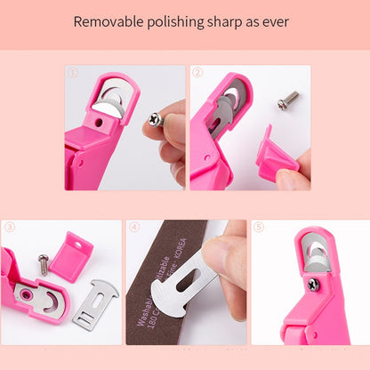 Nail Scissors U-Shaped Scissors DIY French Nail Fake Nail Scissors, Specification: Rose Red - Nail Clipper by PMC Jewellery | Online Shopping South Africa | PMC Jewellery | Buy Now Pay Later Mobicred