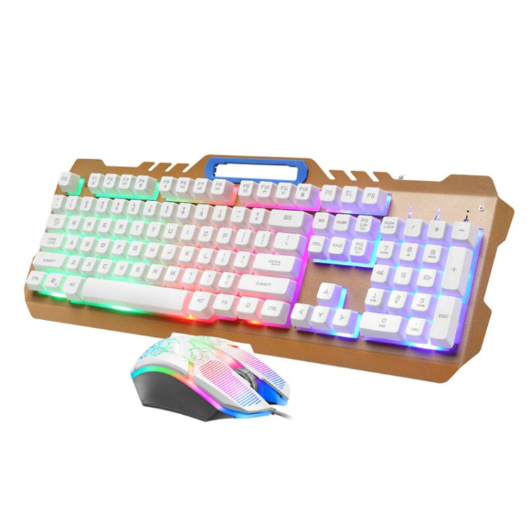 LIMEIDE T21 104Keys Wired Gaming Backlit Computer Manipulator Keyboard and Mouse Set, Cable Length: 1.4 m(White) - Wired Keyboard by LIMEIDE | Online Shopping South Africa | PMC Jewellery | Buy Now Pay Later Mobicred