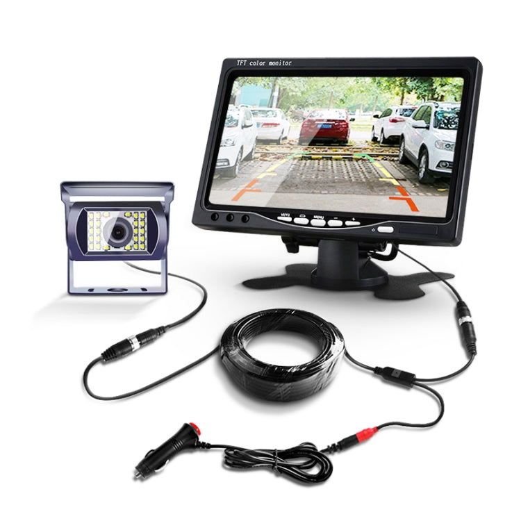 YB-CC-1 12/24V Car 7 Inch Display HD Night Vision Camera Monitoring System Truck Reverse Image, Specification: Camera+1024x600 Display - Rear View Cameras by PMC Jewellery | Online Shopping South Africa | PMC Jewellery | Buy Now Pay Later Mobicred