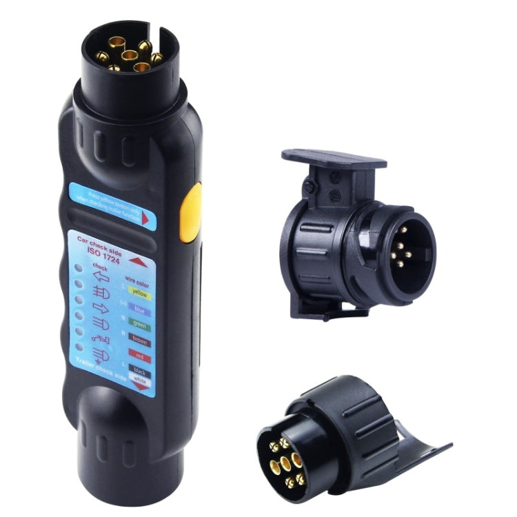 TS170E-Z 12V Car Resistance Trailer Plug Socket Trailer Tester Connector Recorder With 2 Conversion Heads EU Plug - Electronic Test by PMC Jewellery | Online Shopping South Africa | PMC Jewellery | Buy Now Pay Later Mobicred