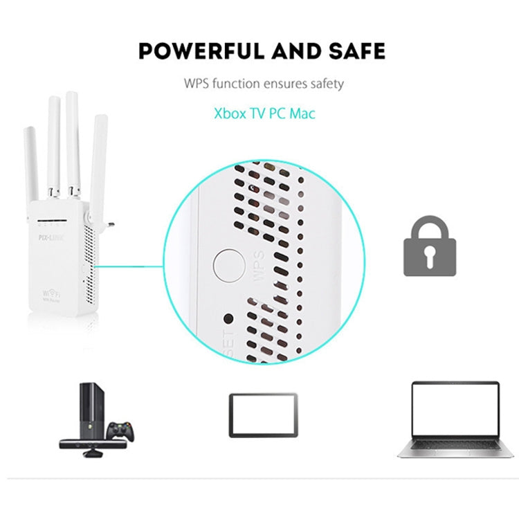 PIX-LINK LV-WR09 300Mbps WiFi Range Extender Repeater Mini Router(EU Plug) - Wireless Routers by PMC Jewellery | Online Shopping South Africa | PMC Jewellery | Buy Now Pay Later Mobicred