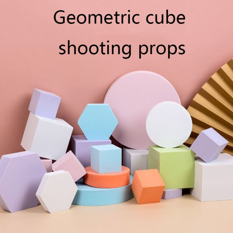 8 PCS Geometric Cube Photo Props Decorative Ornaments Photography Platform, Colour: Small Orange Hexagon - free shipping - PMC TechLife - Order now!