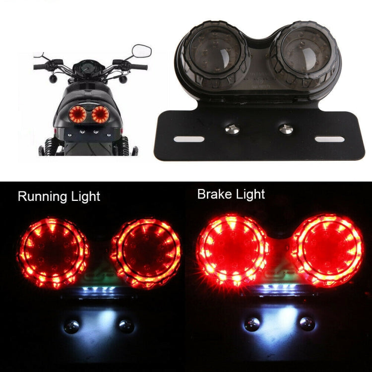 Motorcycle Modified Retro LED Integrated Rear Taillight Brake Light(Smoked Black Shell) - Signal Lights by PMC TechLife | Online Shopping South Africa | PMC TechLife | Buy Now Pay Later Mobicred