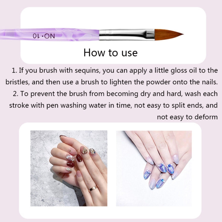 Acrylic Crystal Pen Drawing Pen Nail Brush Set(Purple) - Nail Art Equipment by PMC Jewellery | Online Shopping South Africa | PMC Jewellery | Buy Now Pay Later Mobicred