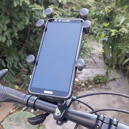 Eagle Claws X-Type Six-Claw Metal Mobile Phone Back Clip Bicycle Motorcycle Mobile Phone Holder(Black) - Holder by PMC Jewellery | Online Shopping South Africa | PMC Jewellery | Buy Now Pay Later Mobicred