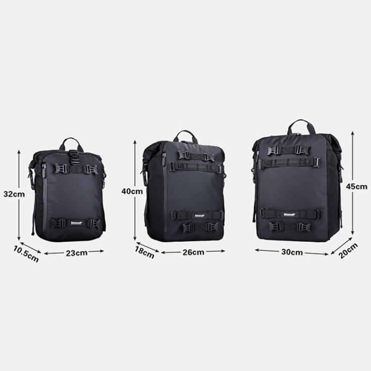 Rhinowalk Multi-Function Motorcycle Rear Seat Bag Combination Rear Shelf Pannier, Colour: Black 20L - free shipping - PMC TechLife - Order now!