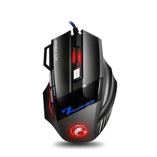 IMICE X7 2400 DPI 7-Key Wired Gaming Mouse with Colorful Breathing Light, Cable Length: 1.8m(Skin Black E-commerce Version) - Wired Mice by IMICE | Online Shopping South Africa | PMC Jewellery | Buy Now Pay Later Mobicred