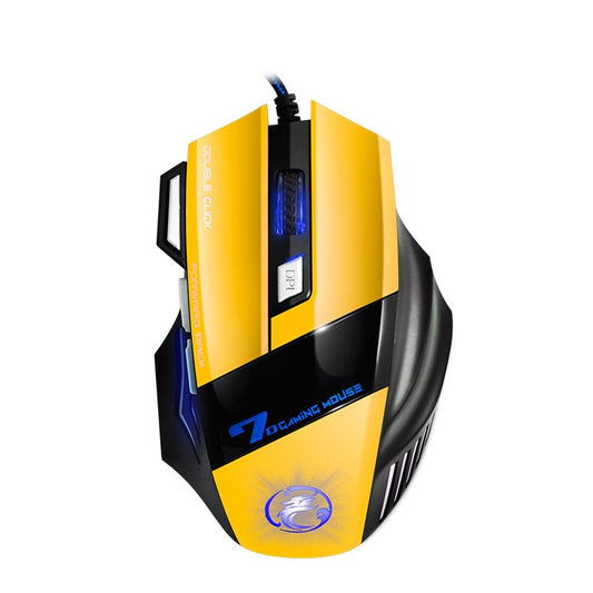 IMICE X7 2400 DPI 7-Key Wired Gaming Mouse with Colorful Breathing Light, Cable Length: 1.8m(Sunset Yellow E-commerce Version) - Wired Mice by IMICE | Online Shopping South Africa | PMC Jewellery | Buy Now Pay Later Mobicred