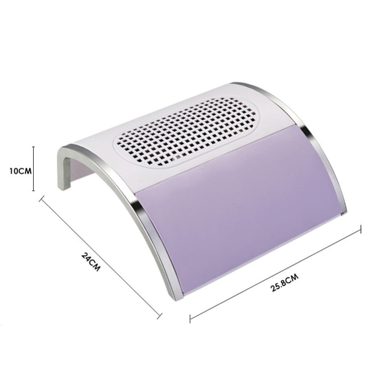 80W Nail Vacuum Cleaner Desktop Fan Vacuum Cleaner,EU Plug(Purple) - Nail Art Equipment by PMC Jewellery | Online Shopping South Africa | PMC Jewellery | Buy Now Pay Later Mobicred