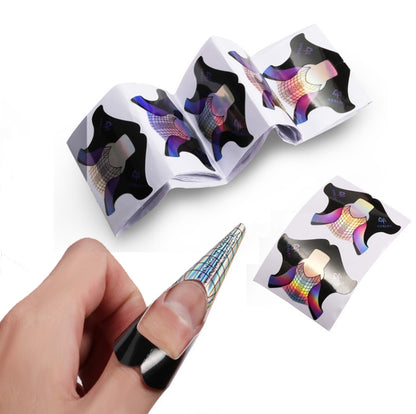 Thickened 100 PCS / Pack Symphony Laser Nail Extension Paper Holder Fish Shape Phototherapy Nail Extension Paper Holder - Nail Art Equipment by PMC Jewellery | Online Shopping South Africa | PMC Jewellery | Buy Now Pay Later Mobicred